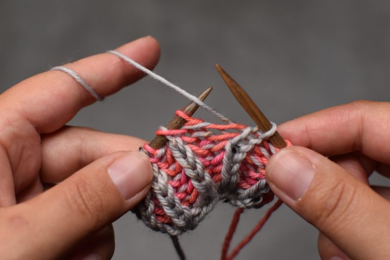 Step 1: Bring yarn to front.