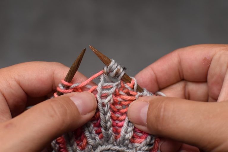 Step 6: Take it off the left hand needle to complete the increase. Steps 4-5 can be repeated for larger increases.