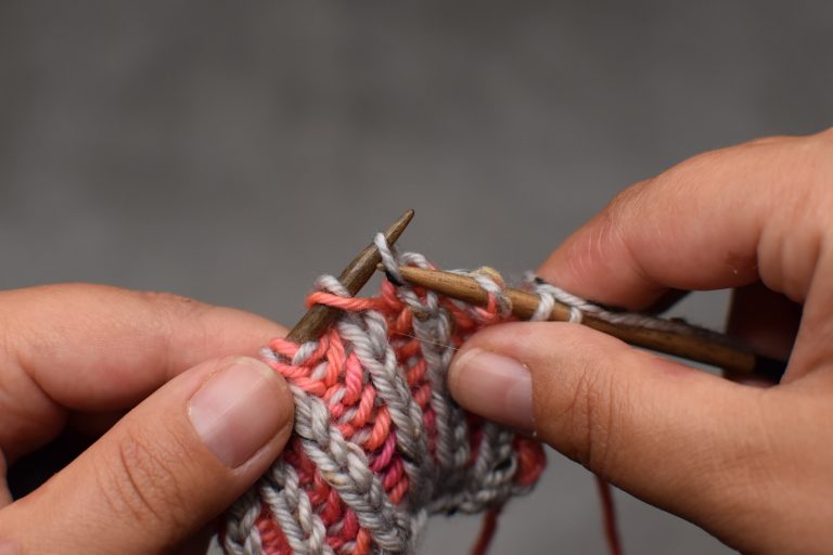 Step 5: Slip stitch to left-hand needle.