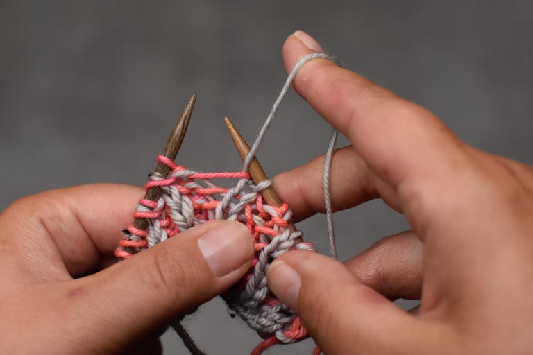 Step 1: Bring yarn to front.